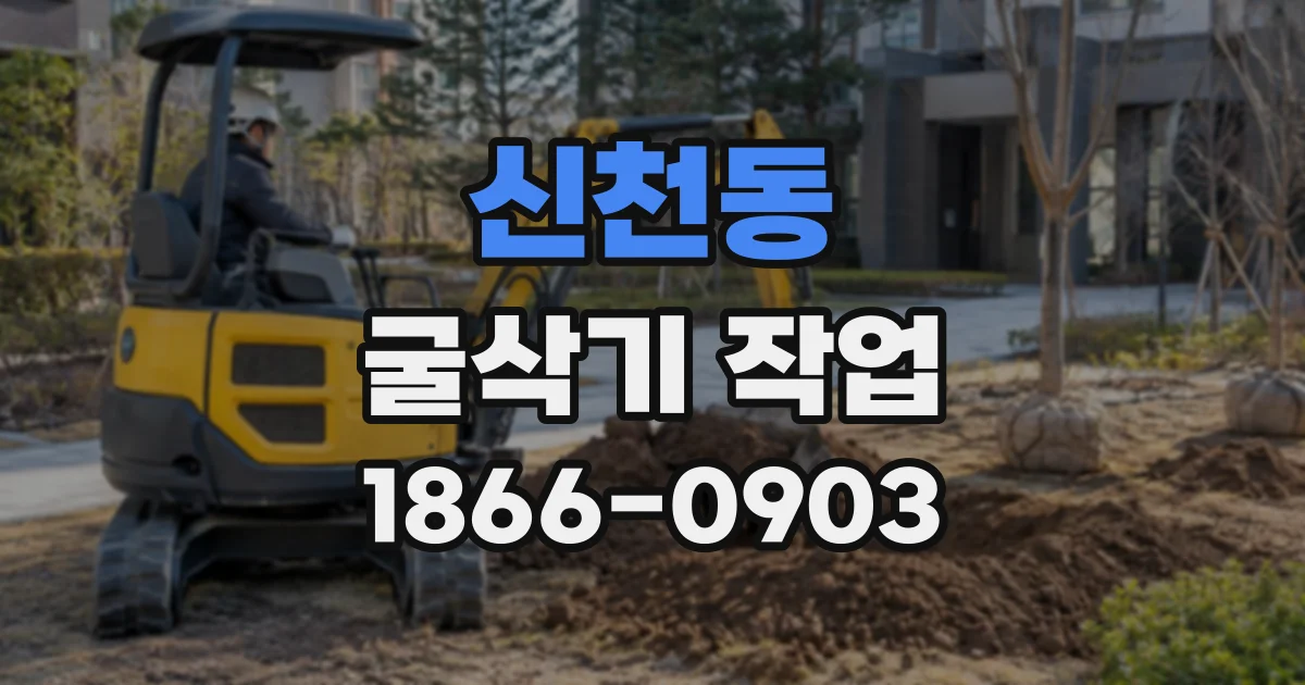 신천동 굴삭기작업