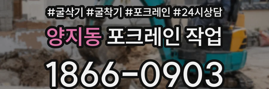 양지동 포크레인 작업