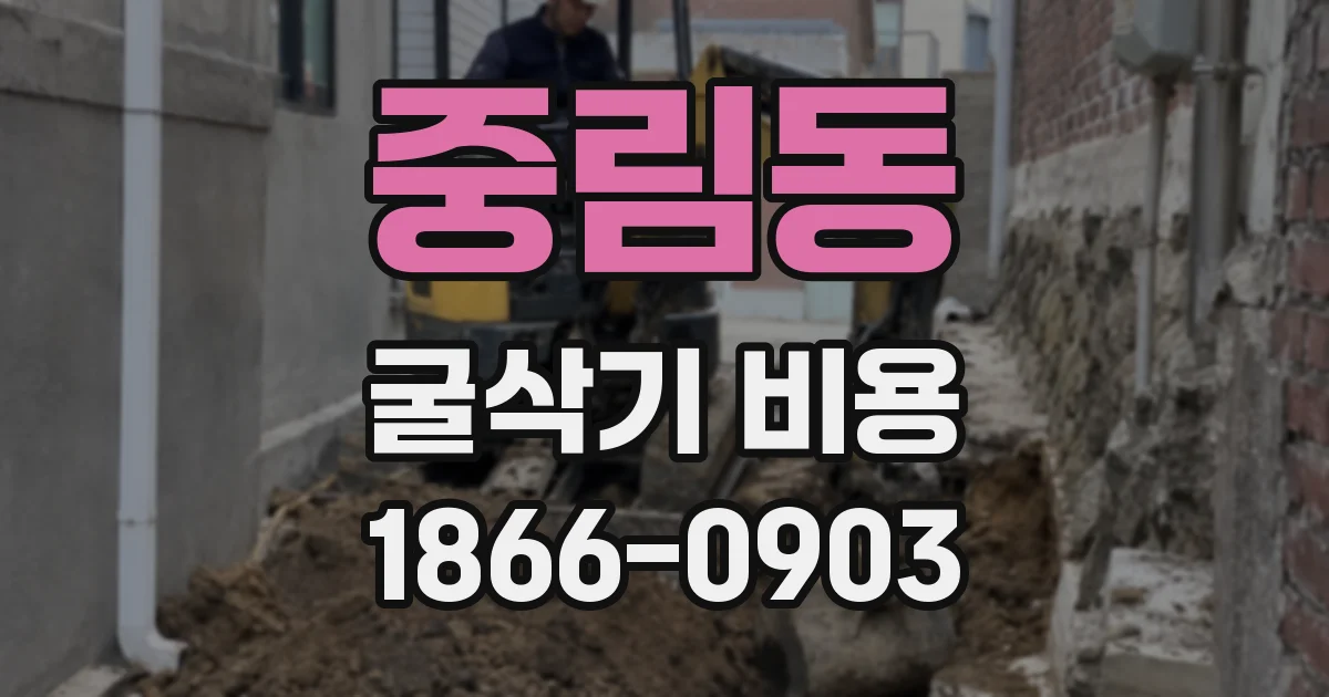 중림동 굴삭기 비용
