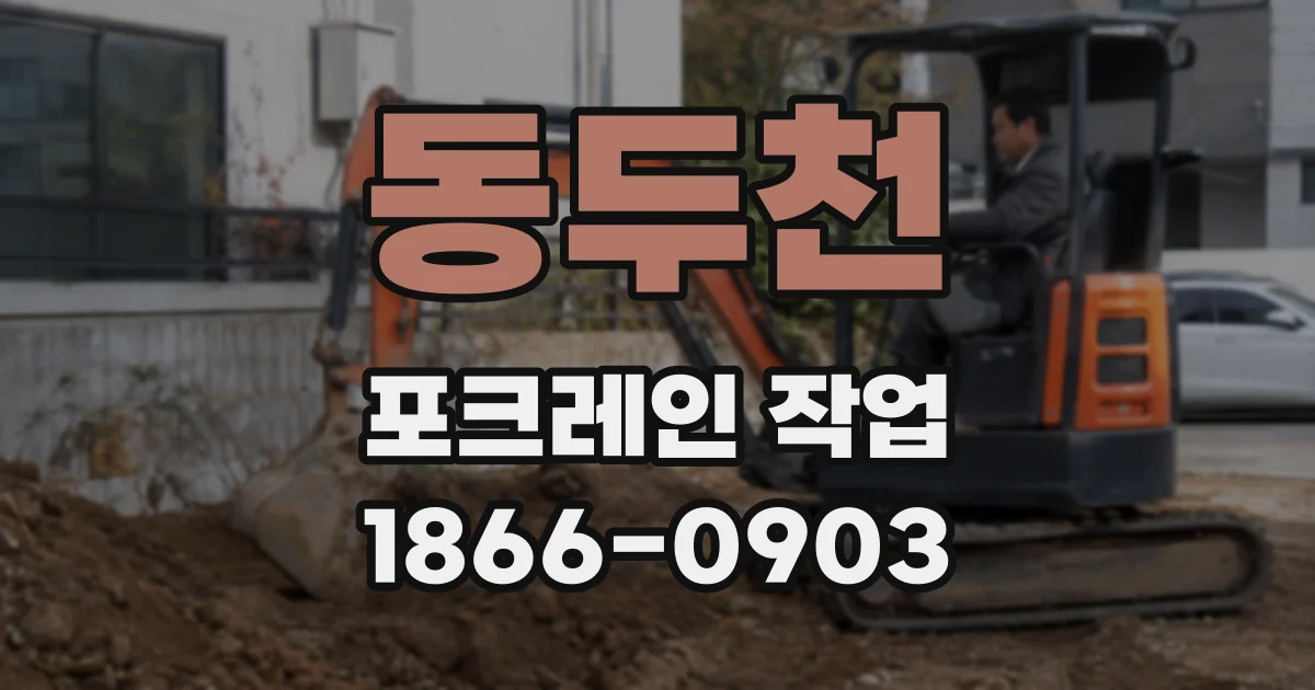 동두천 포크레인 작업