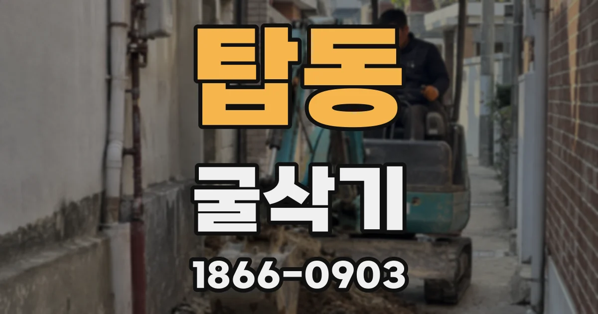 탑동 굴삭기