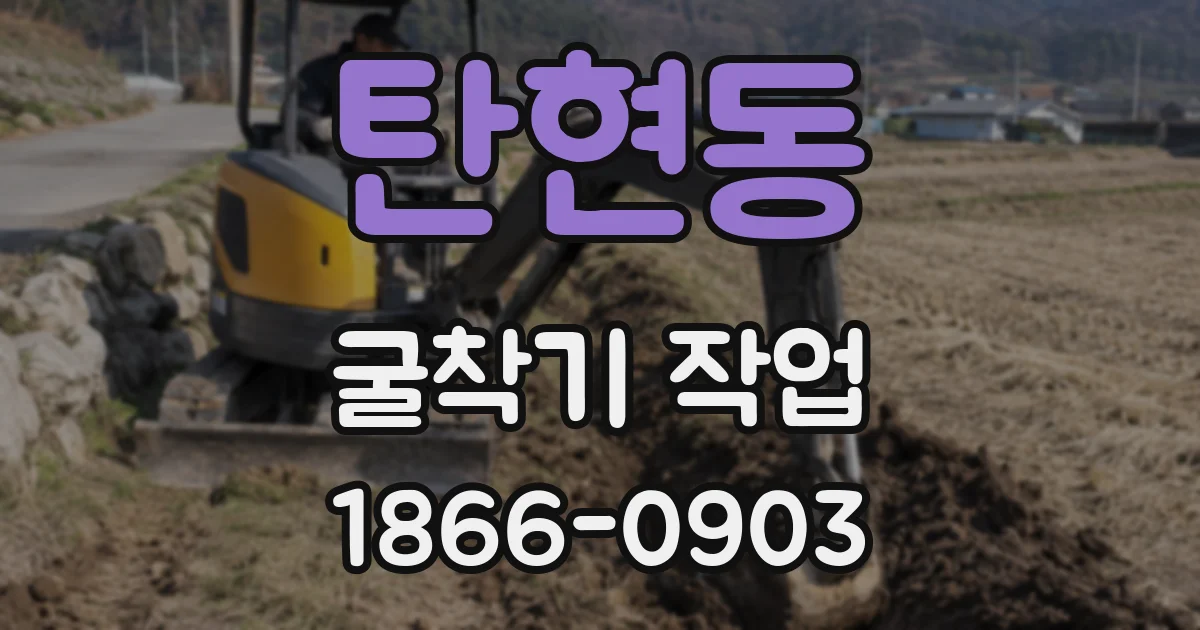탄현동 굴착기 작업