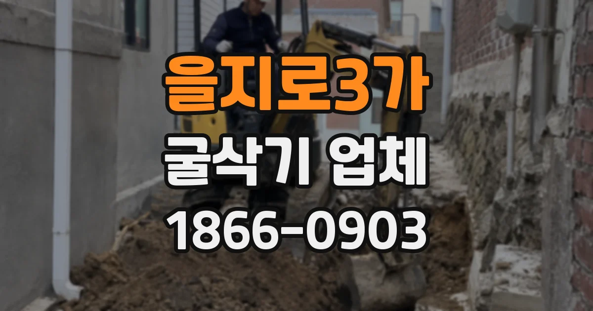 을지로3가 굴삭기 업체