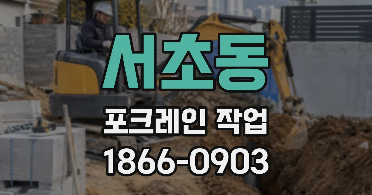 서초동 포크레인 작업