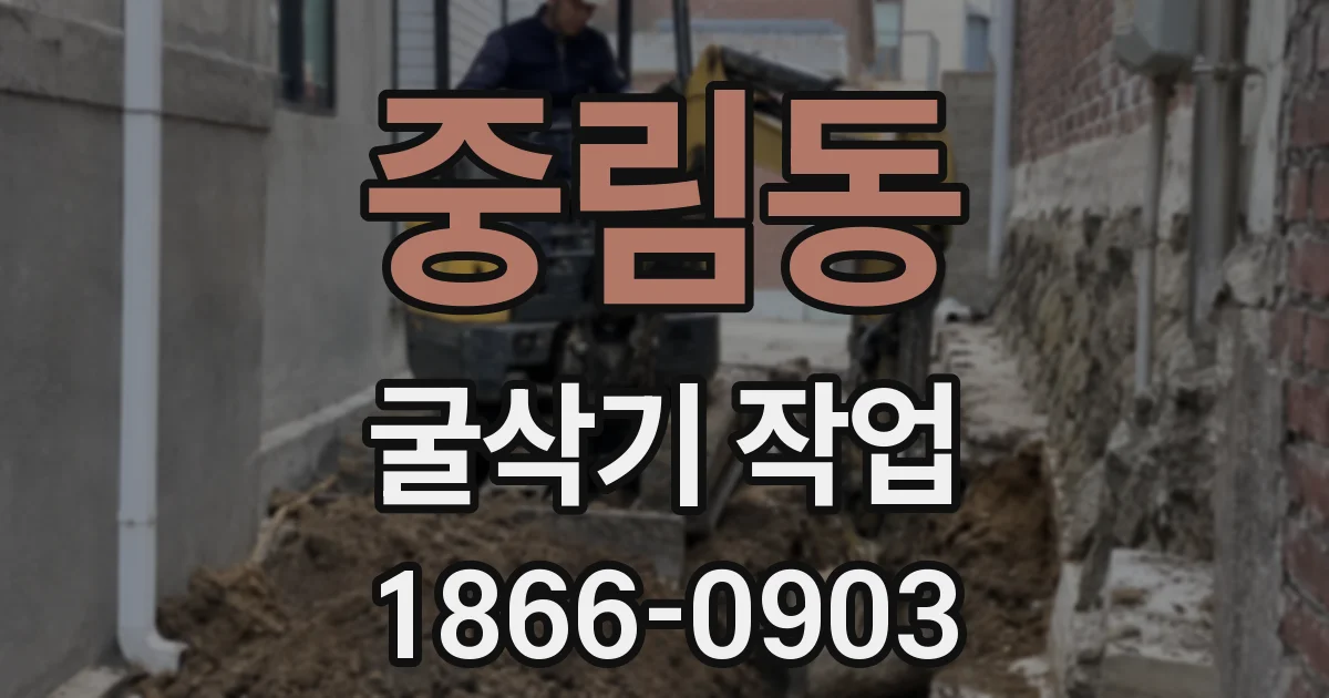 중림동 굴삭기 작업