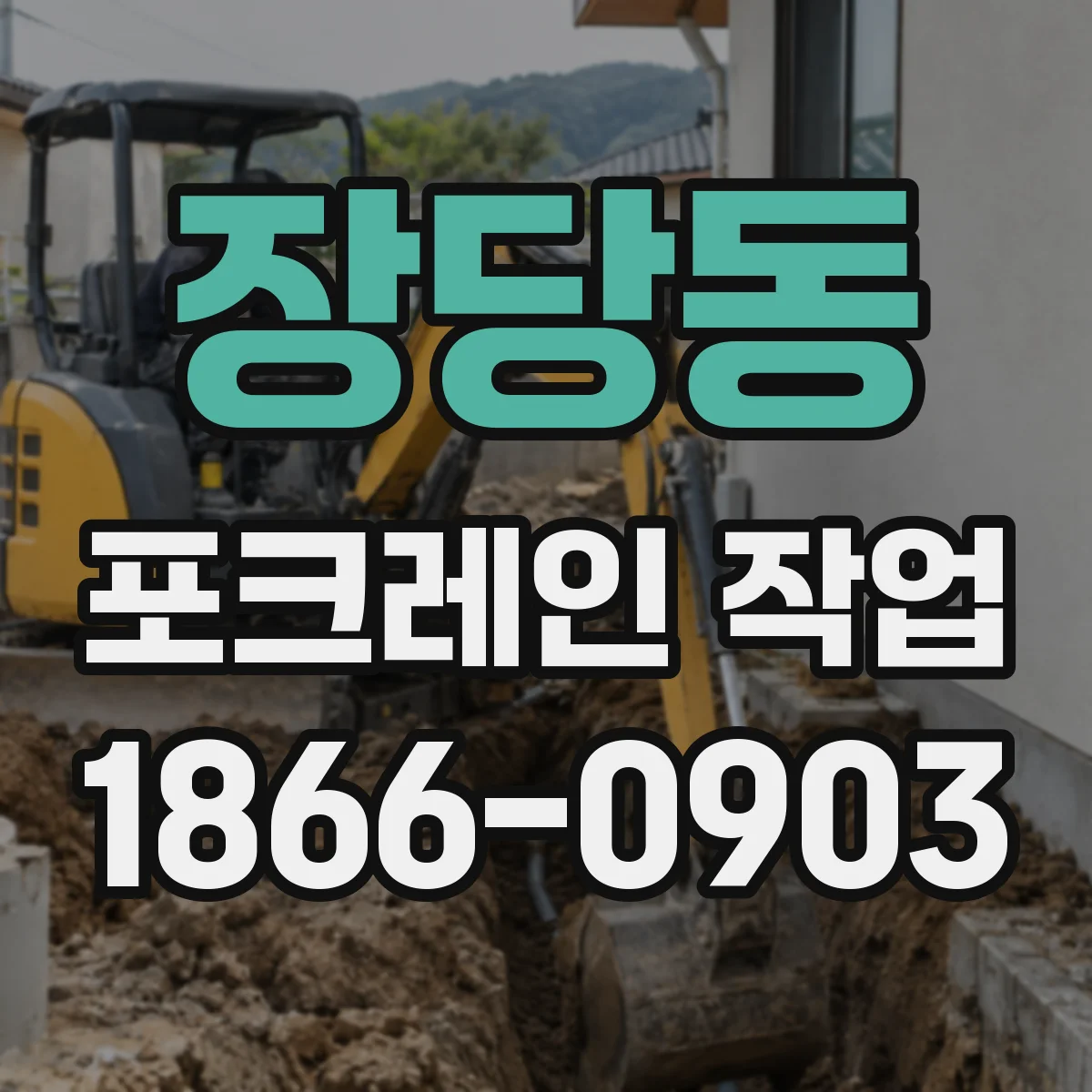 장당동 포크레인 작업