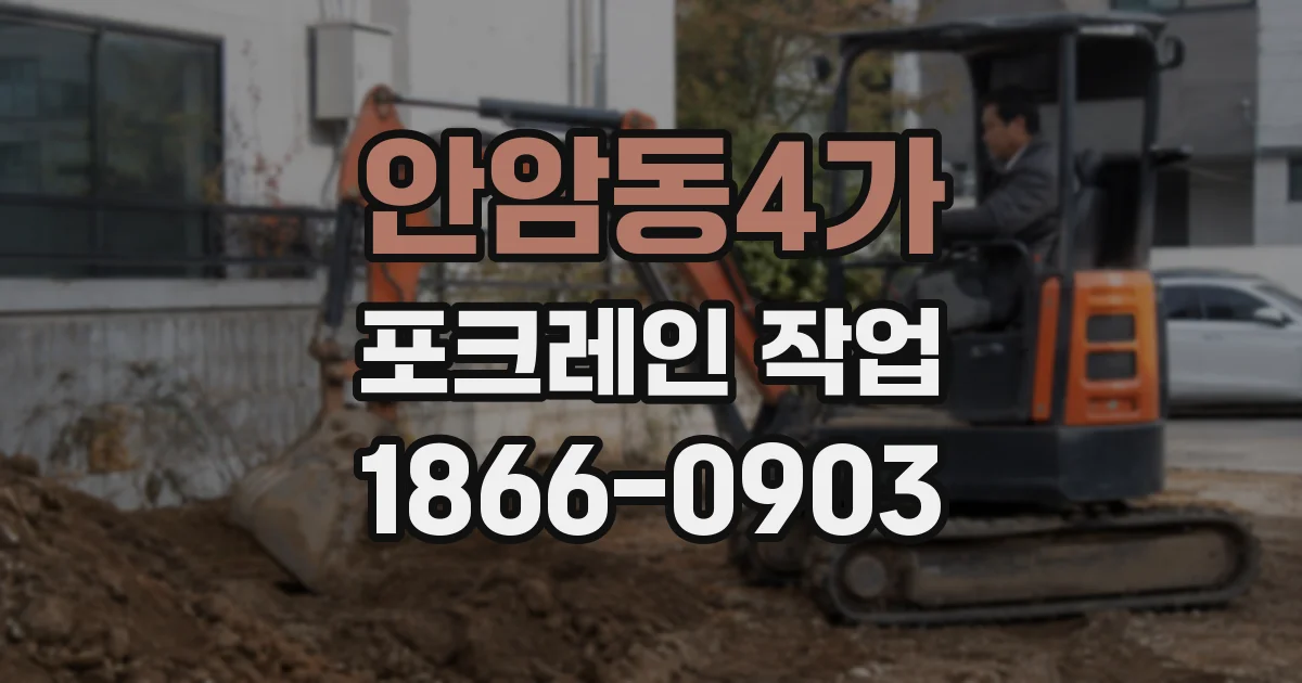 안암동4가 포크레인 작업