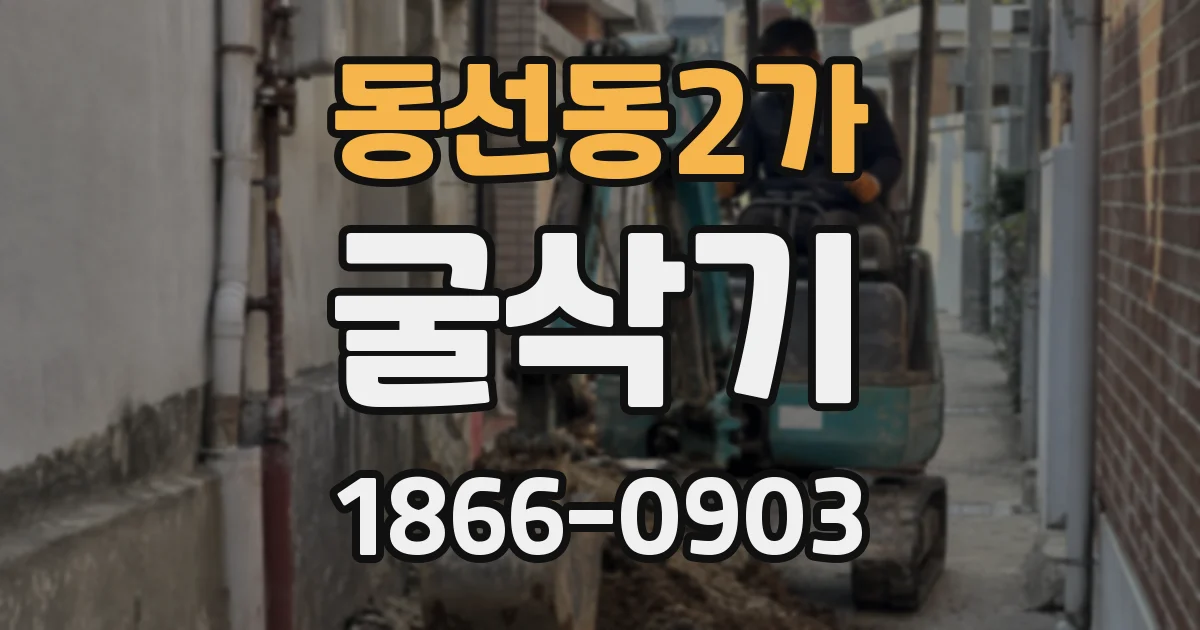 동선동2가 굴삭기