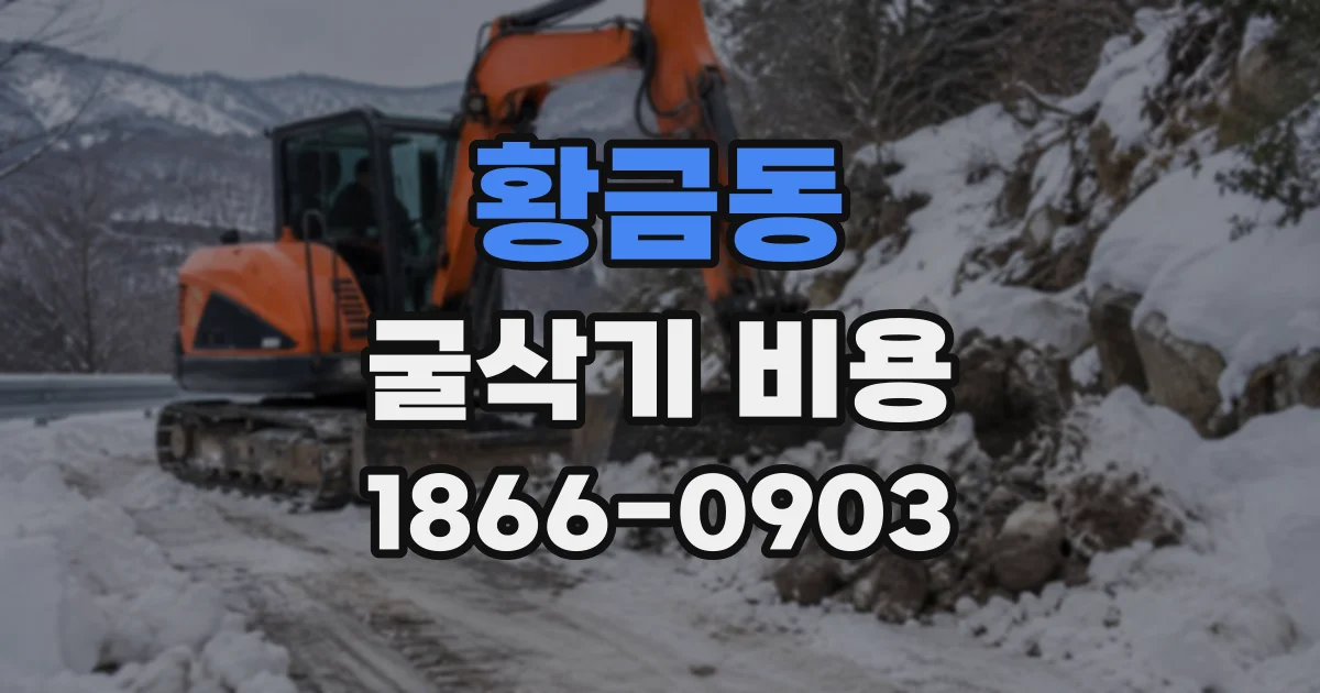 황금동 굴삭기비용
