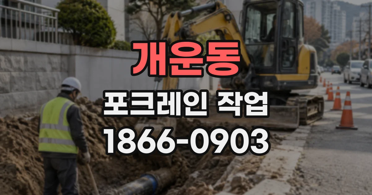 개운동 포크레인작업