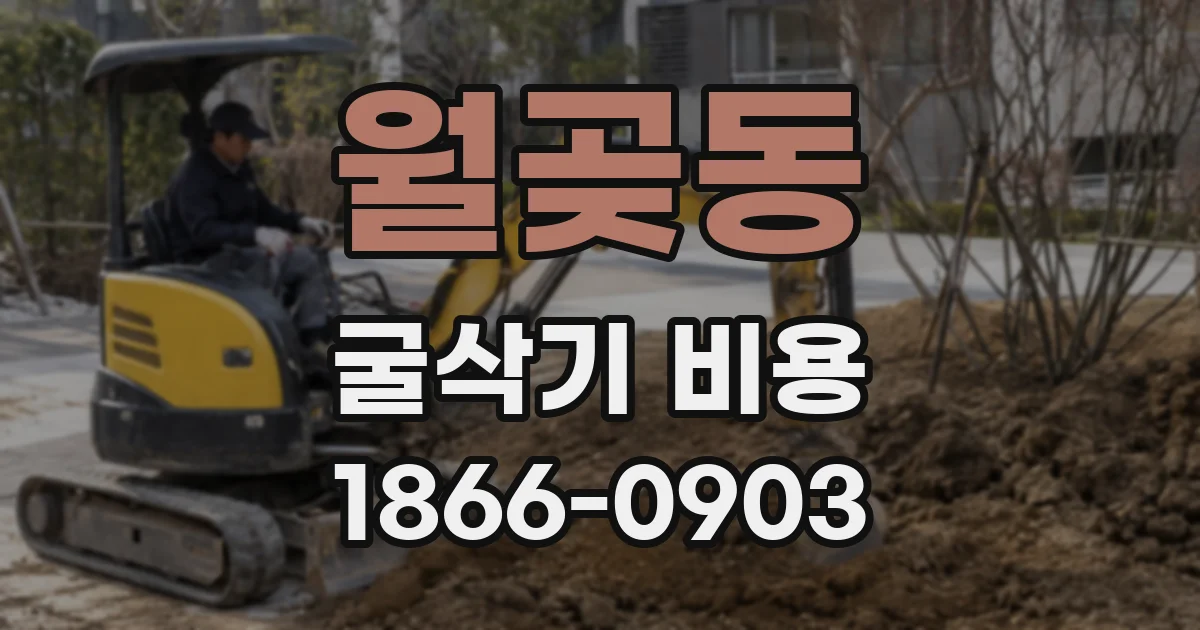 월곶동 굴삭기 비용
