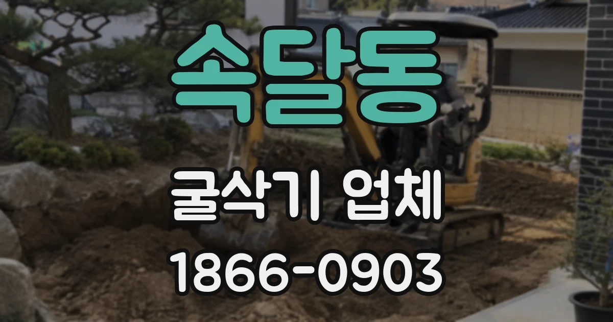 속달동 굴삭기 업체