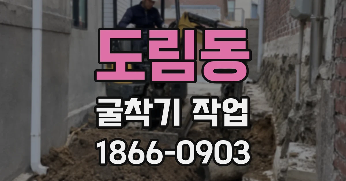 도림동 굴착기 작업