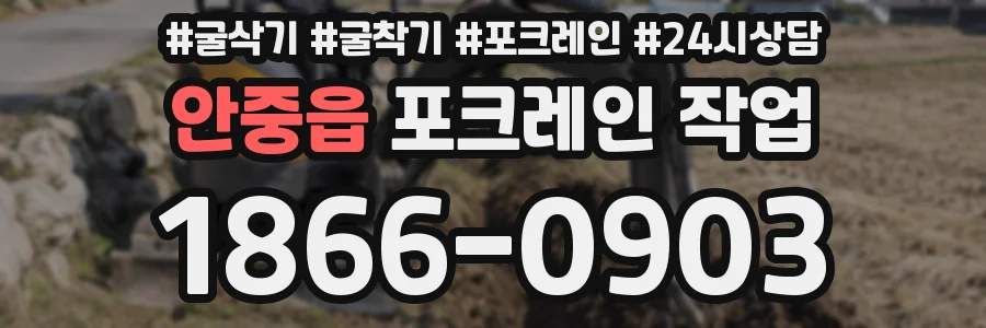 안중읍 포크레인 작업