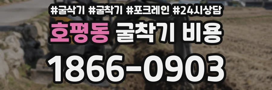호평동 굴착기 비용