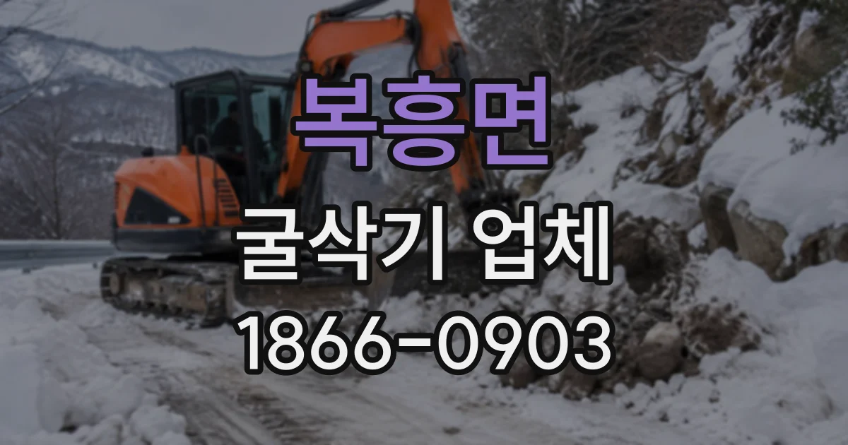 복흥면 굴삭기업체