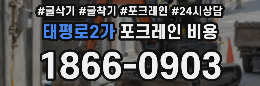 태평로2가 포크레인 비용