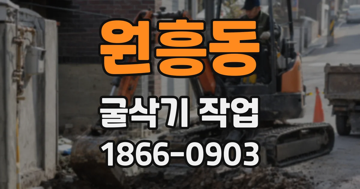 원흥동 굴삭기 작업