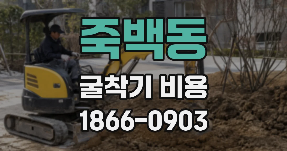죽백동 굴착기 비용