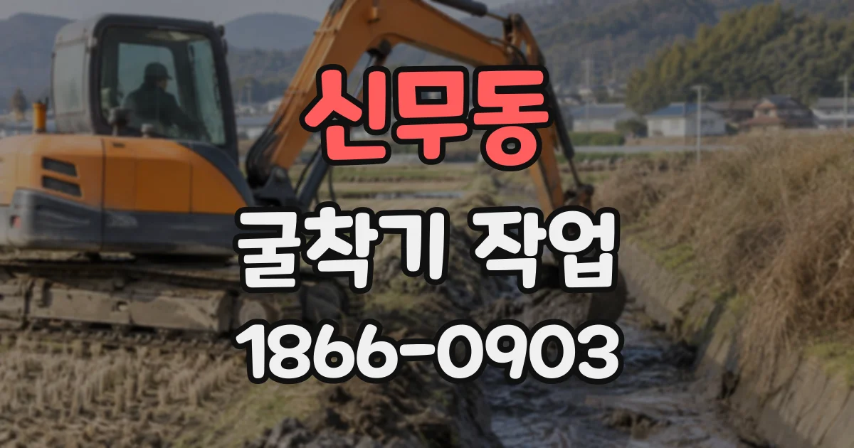 신무동 굴착기작업