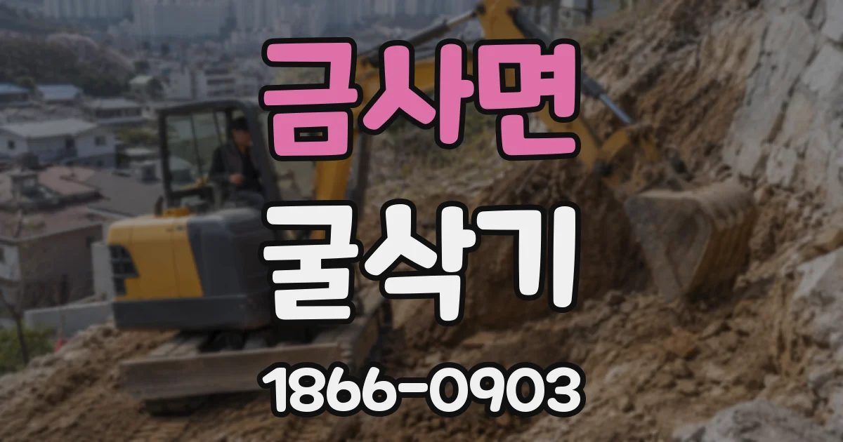 금사면 굴삭기