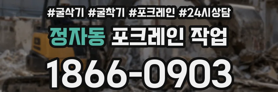정자동 포크레인 작업