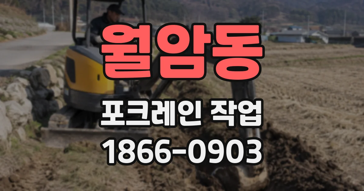 월암동 포크레인 작업