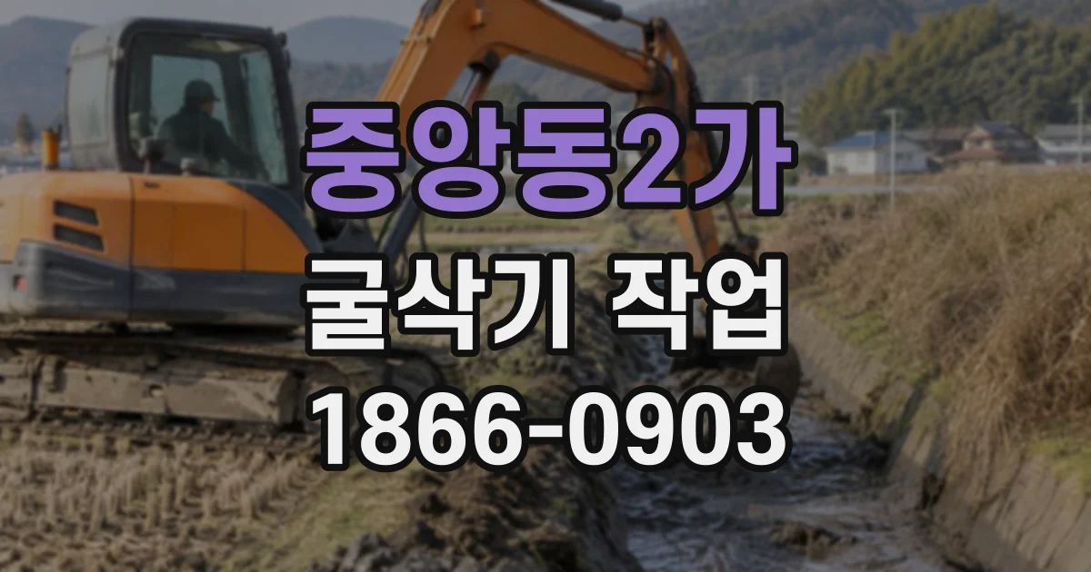 중앙동2가 굴삭기작업