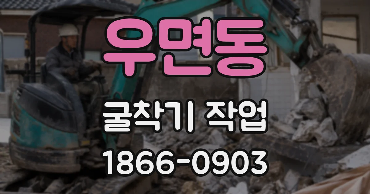 우면동 굴착기 작업