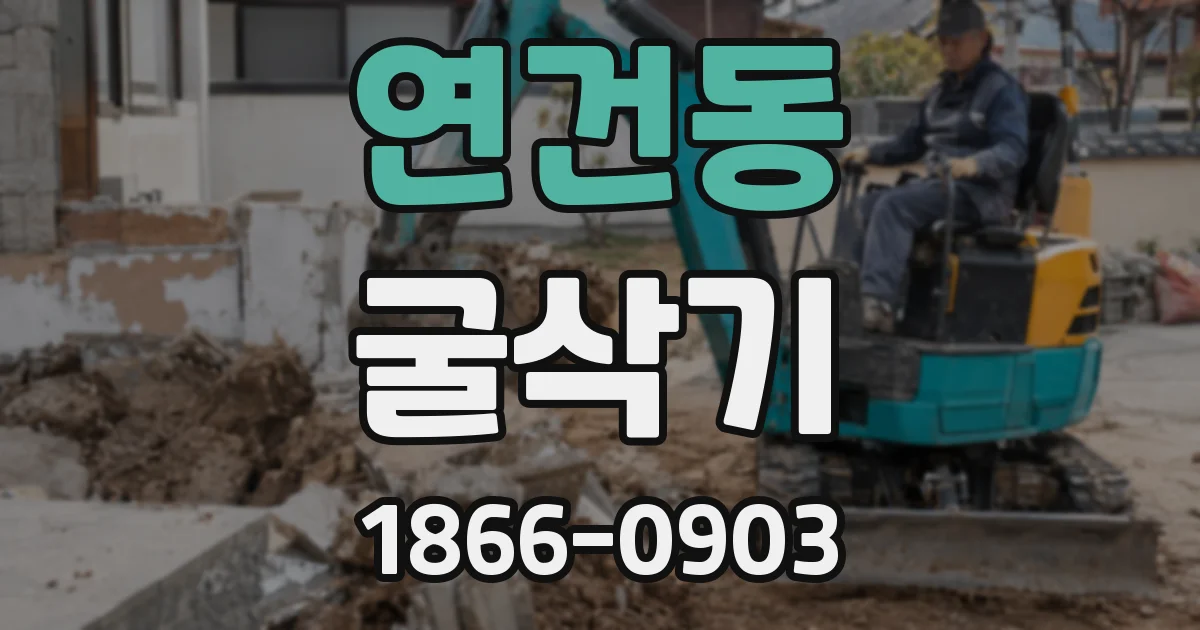 연건동 굴삭기
