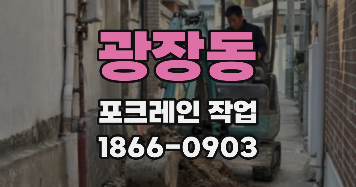광장동 포크레인 작업