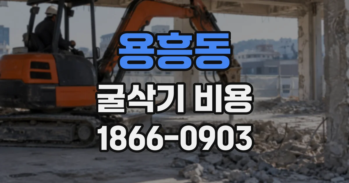용흥동 굴삭기비용