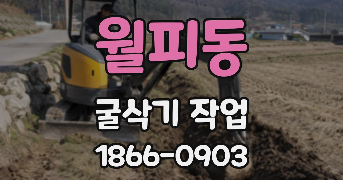 월피동 굴삭기 작업