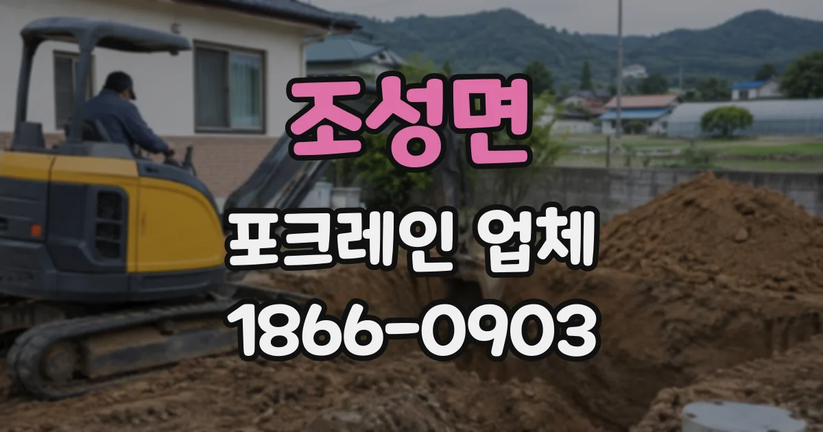 조성면 포크레인업체