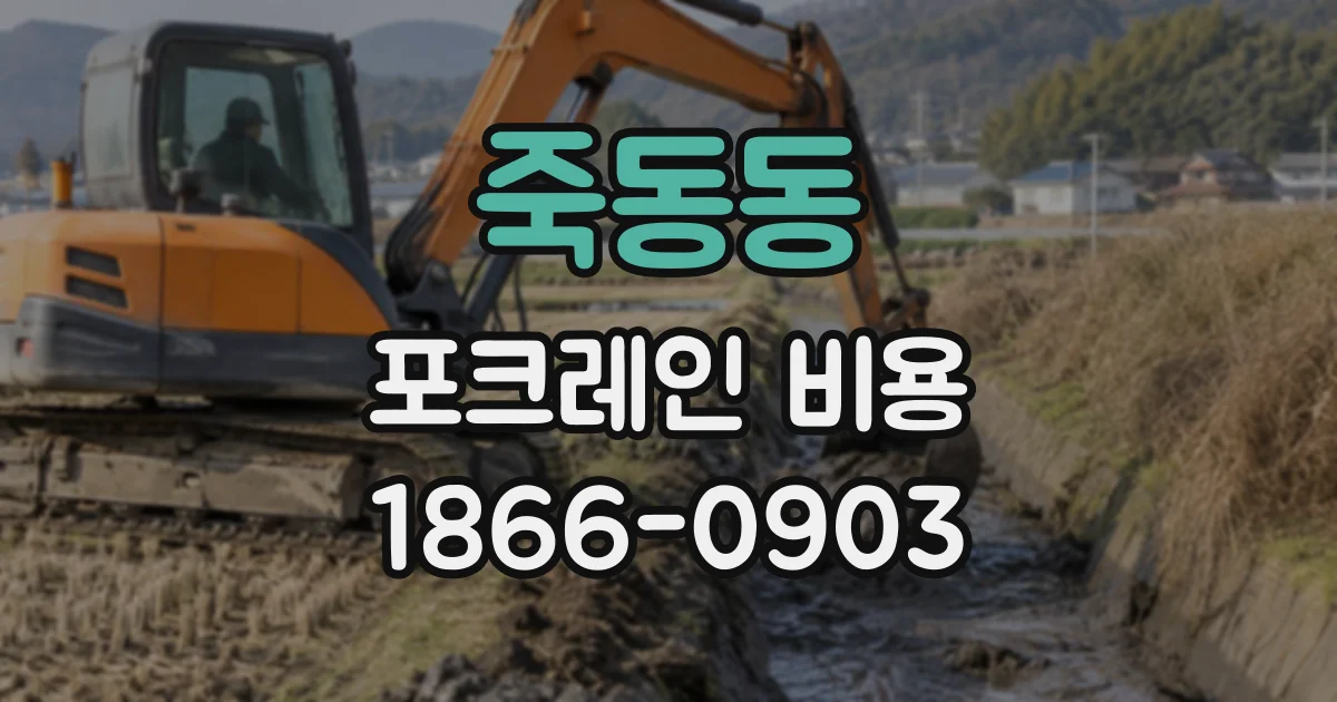 죽동동 포크레인비용