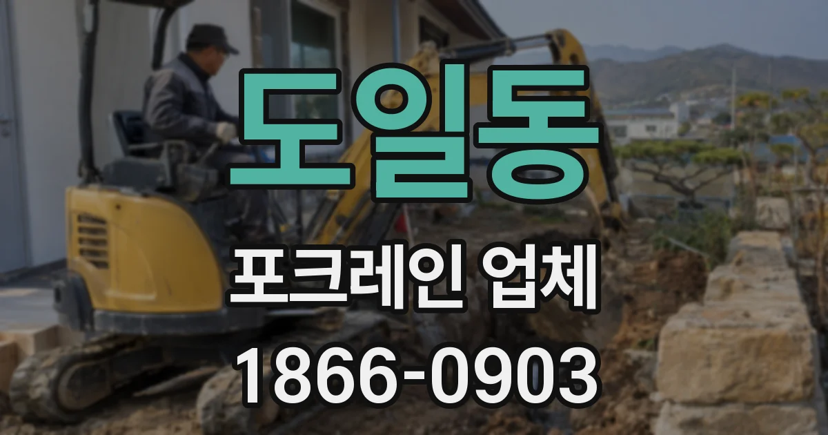 도일동 포크레인 업체