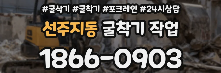 선주지동 굴착기 작업