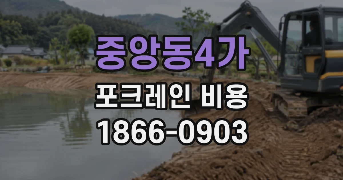 중앙동4가 포크레인비용