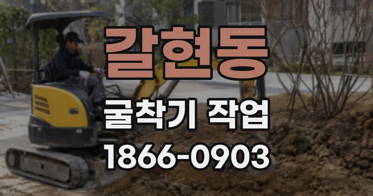 갈현동 굴착기 작업