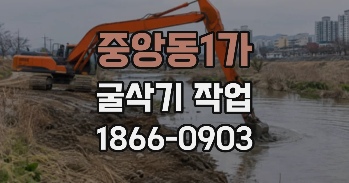 중앙동1가 굴삭기작업