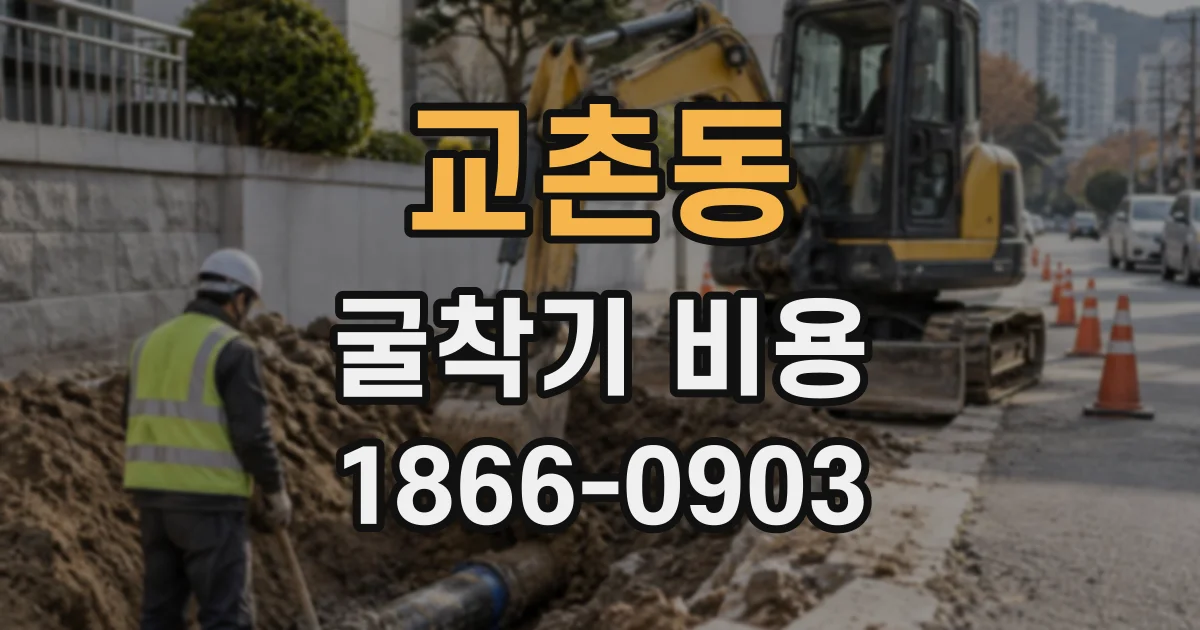 교촌동 굴착기비용