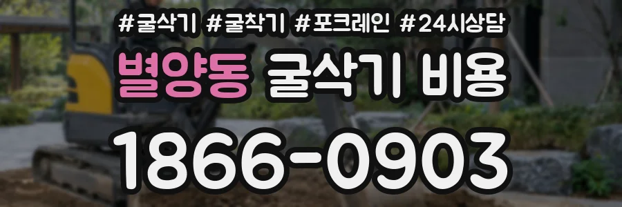 별양동 굴삭기 비용