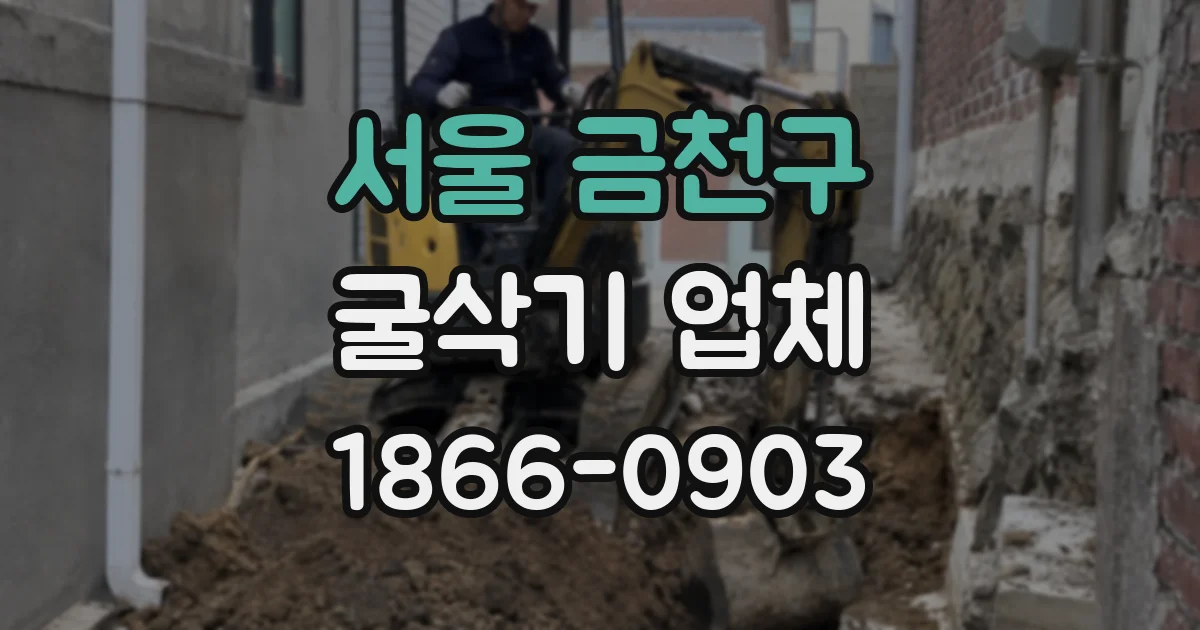 서울 금천구 굴삭기 업체