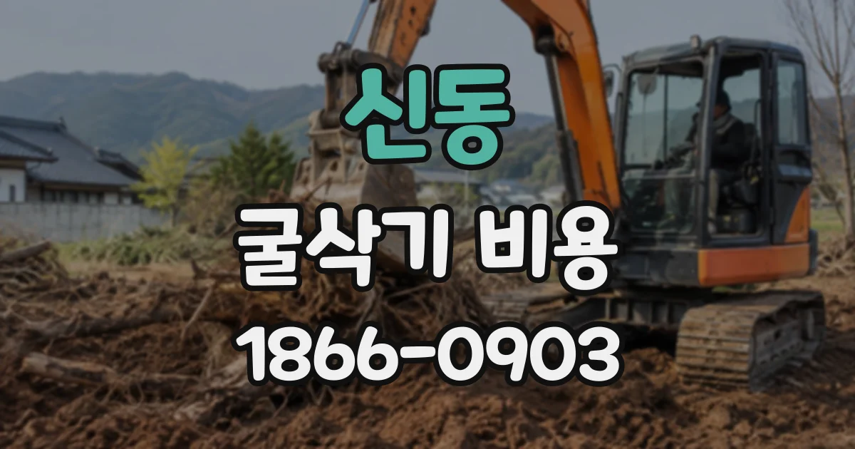신동 굴삭기비용