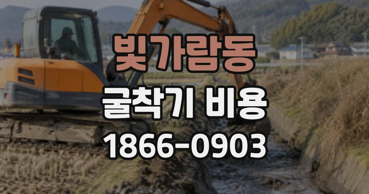 빛가람동 굴착기비용