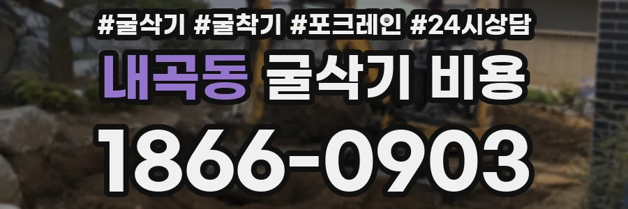 내곡동 굴삭기 비용