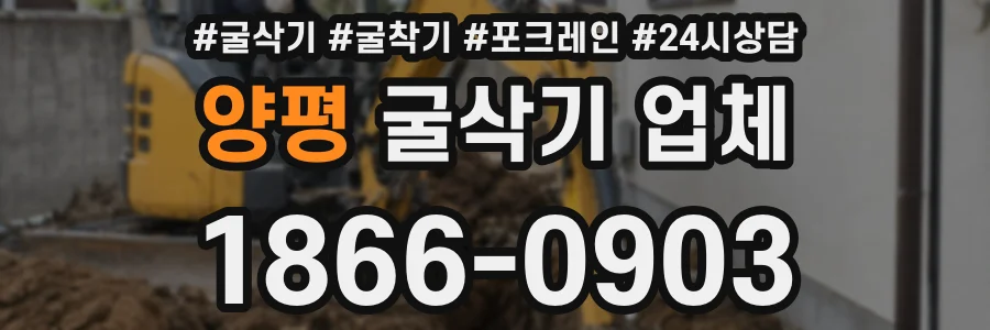 양평 굴삭기 업체
