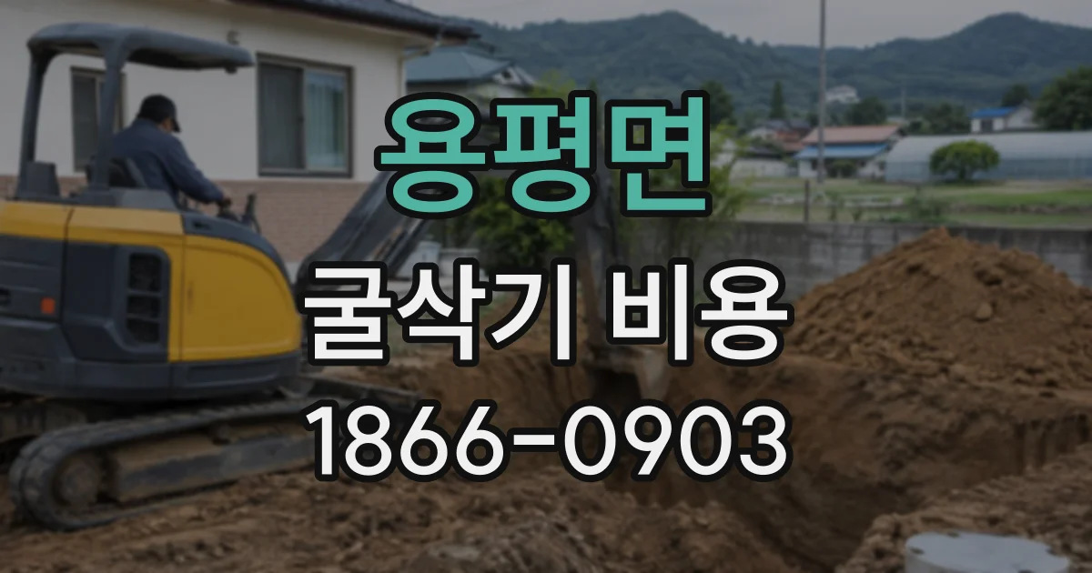 용평면 굴삭기비용