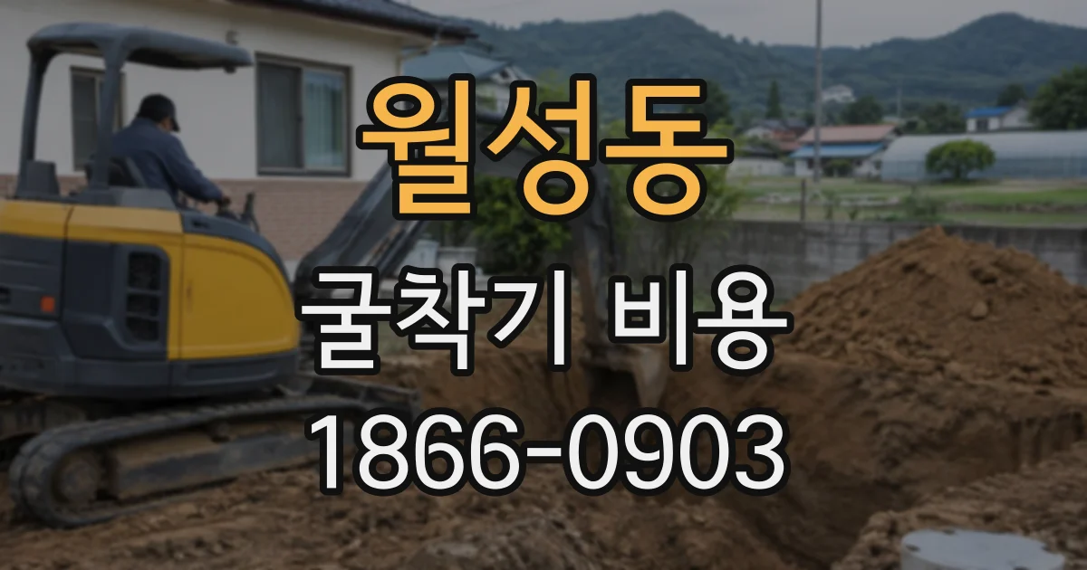 월성동 굴착기비용