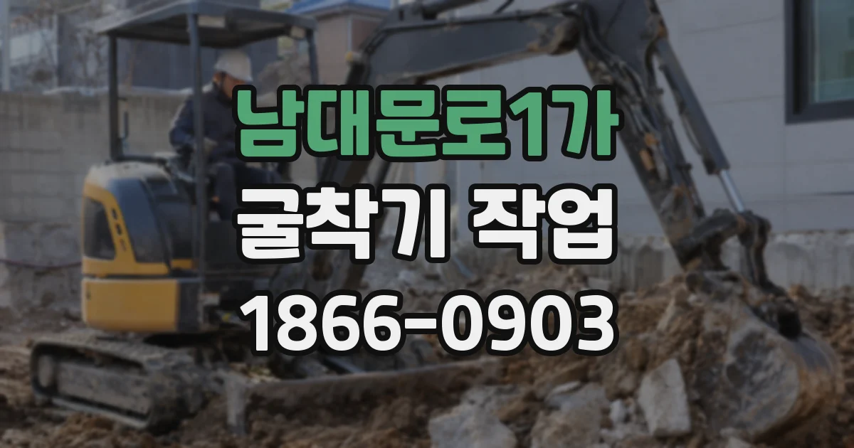 남대문로1가 굴착기 작업